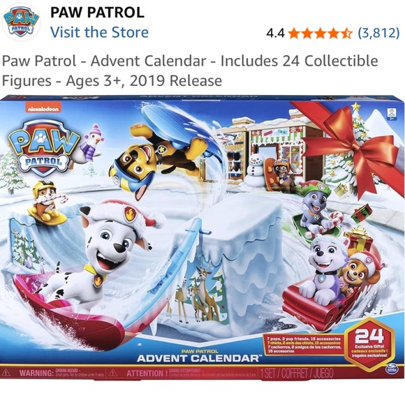 Paw Patrol Advent ❄️🛷Calendar Playset (used - 2019) - Picture 2 of 10